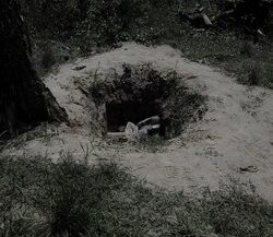 32. Burial place of a civilian. Ukraine, 2022.