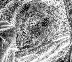 27. Portrait of a dead Russian soldier. Ukraine, 2022.