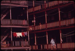 12. Houses in the Town of Mexico on the Androscoggin River Just Across from Rumford 06/1973. Photographer: Charles Steinhacker