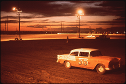 40. Albuquerque Speedway Park, One of Three Stock Car Race Tracks in Albuquerque. Photographer: Danny Lyon