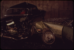 65. Auto Accident on Storrow Drive, 9 a.m. 02/1973. Photographer: Ernst Halberstadt