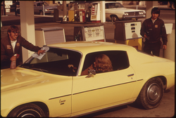 30. After a Long Winter without Having a Smiling Service Station Operator Offer to Wash the Windows and Check the Tires a Driver From West of the Cascades Had to Drive East of the Mountains to Find Such Service as at This Station 02/1974. Photographer: David Falconer